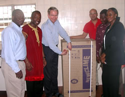 Equipment delivery to the 3E Foundation Lagos Resource Centre — computers, printers, professional resources